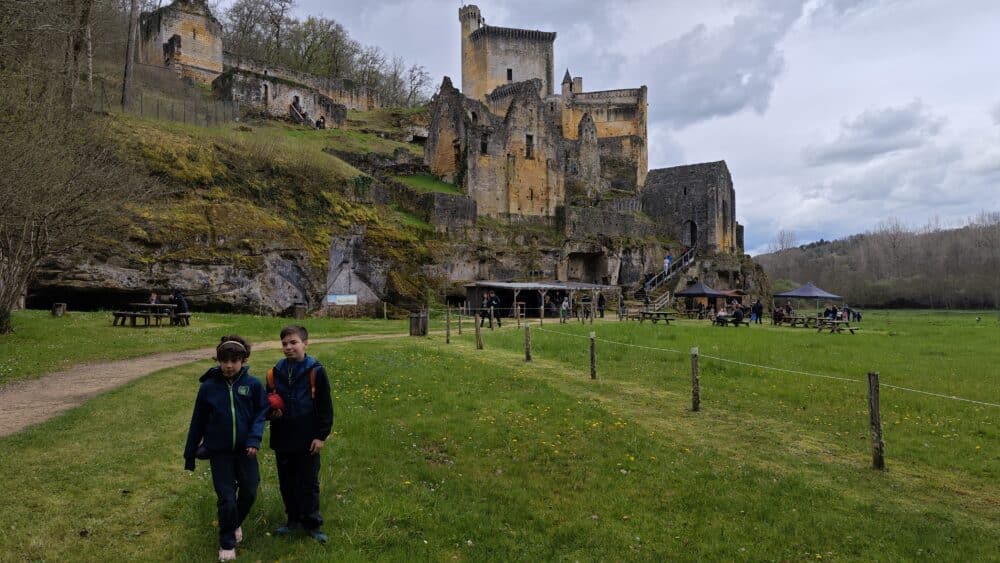 En el Castillo de Commarque, en el Valle de Vézère, Dordoña Perigord