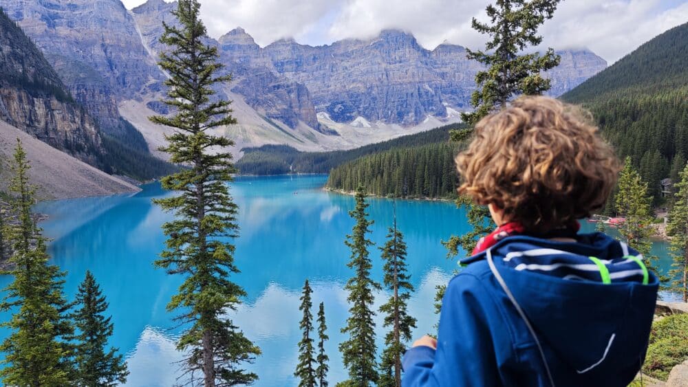 Foto desde el mirador de Rockpile. Sin duda el mejor lugar para tomar las mejores fotos de Lake Morain