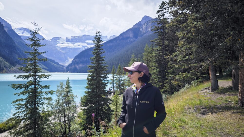 Lake Louise desde el camino al Lake Agnes