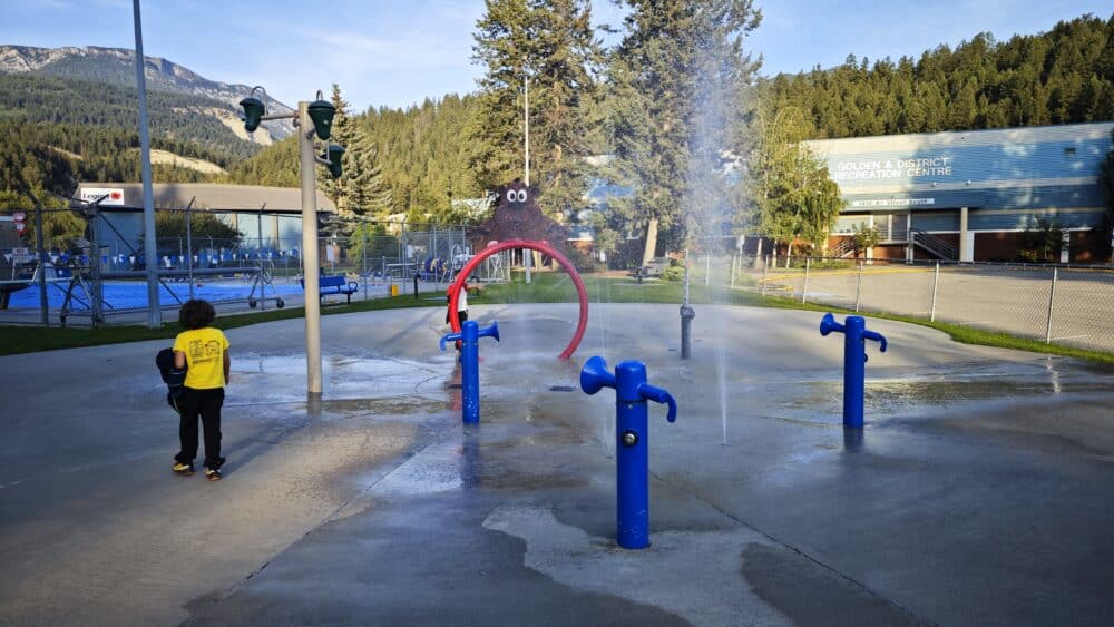 El spray park de Golden, Canadá