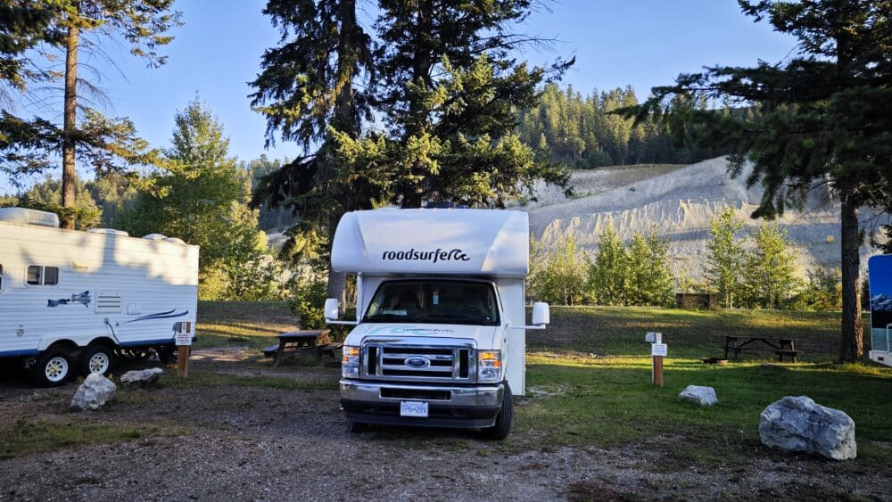 En el camping municipal de Golden, Canadá