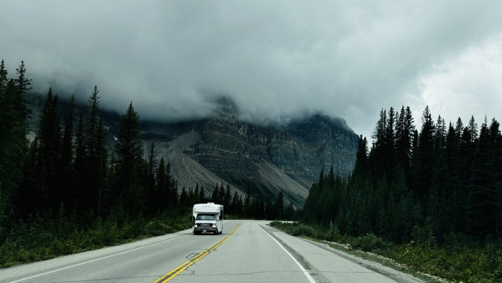 En la Icefields Parkway en autocaravana